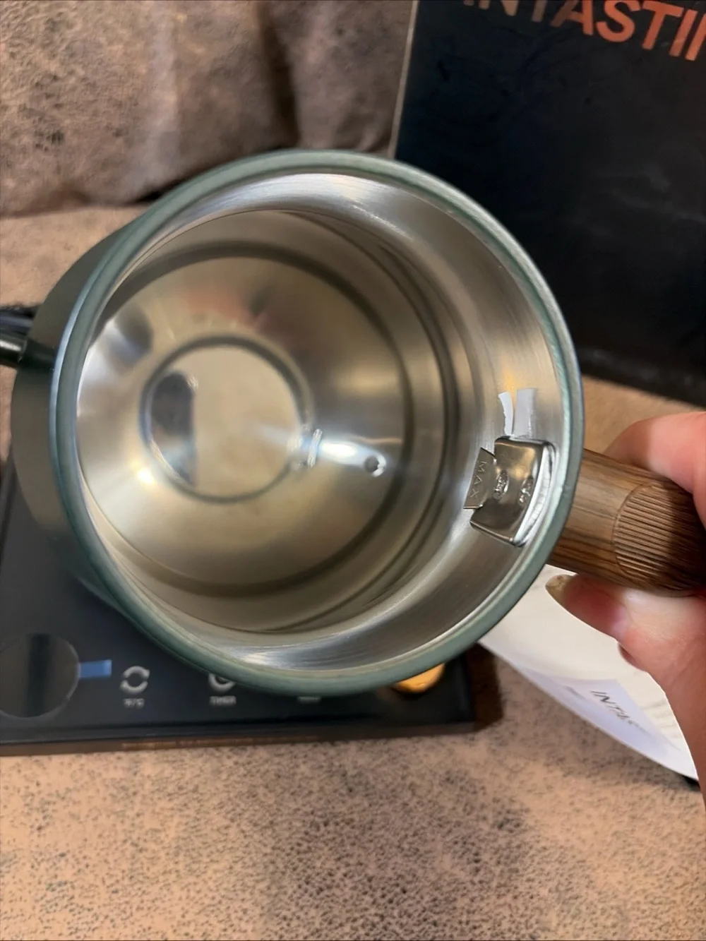 INTASTING Gooseneck Electric Kettle ±1°F Temp Ctrl 0.9L Hunter Green